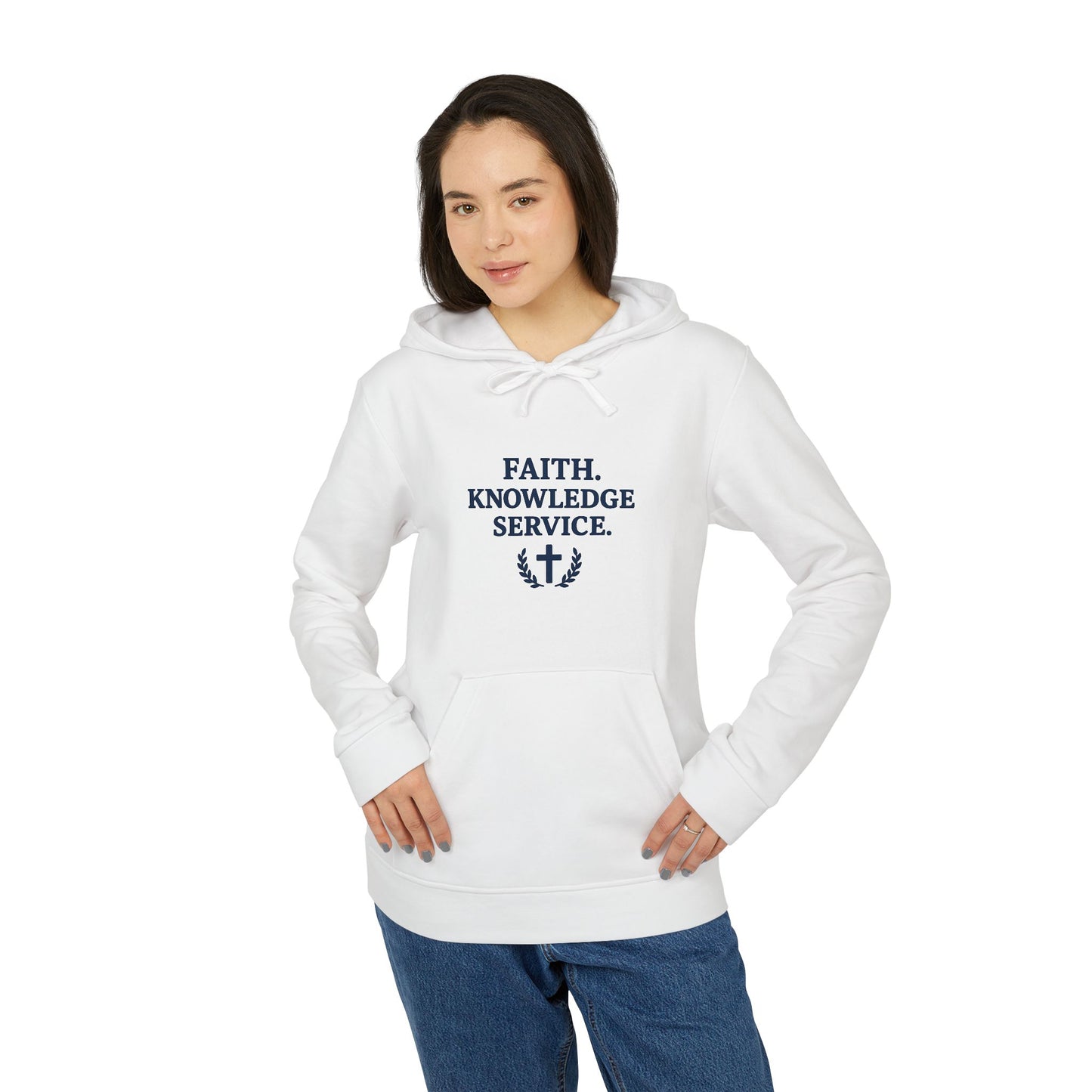 Faith. Knowledge. Service. adidas Unisex Fleece Hoodie