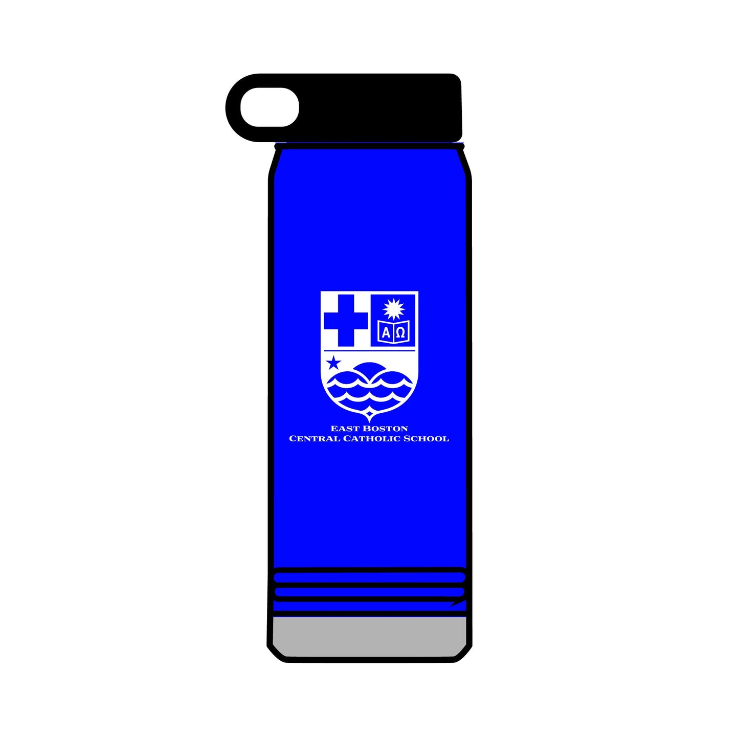 East Boston Central Catholic - East Boston, MA 32oz Insulated Water Bottle Blue