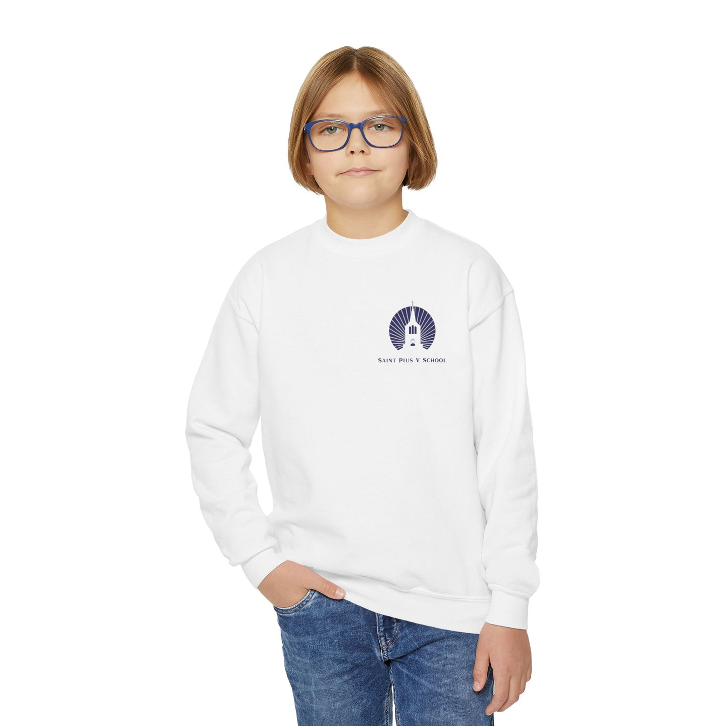 St. Pius V School - Lynn, MA Crewneck Sweatshirt (Youth Sizes)