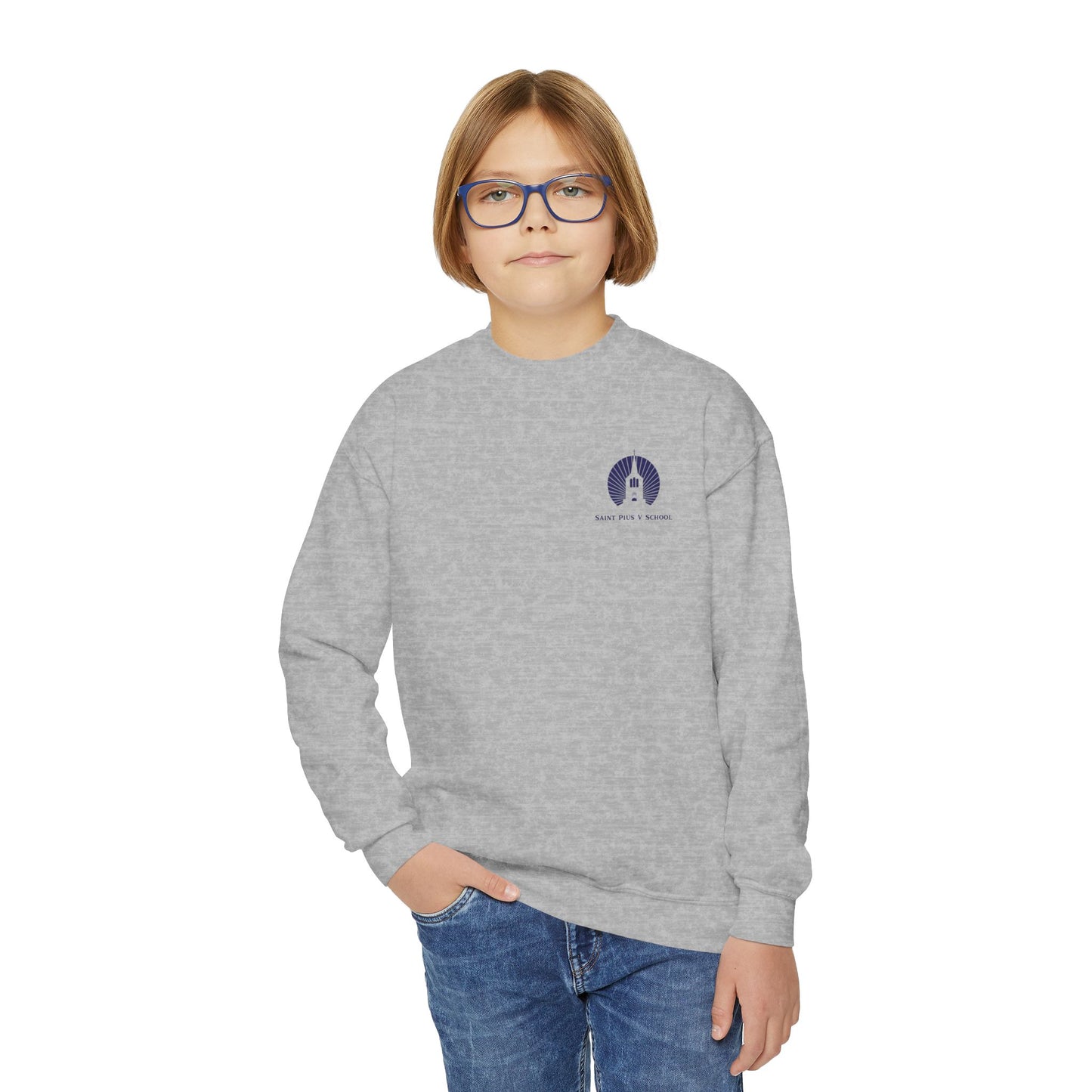 St. Pius V School - Lynn, MA Crewneck Sweatshirt (Youth Sizes)