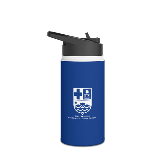 East Boston Central Catholic - East Boston, MA Water Bottle, Standard Lid - Blue