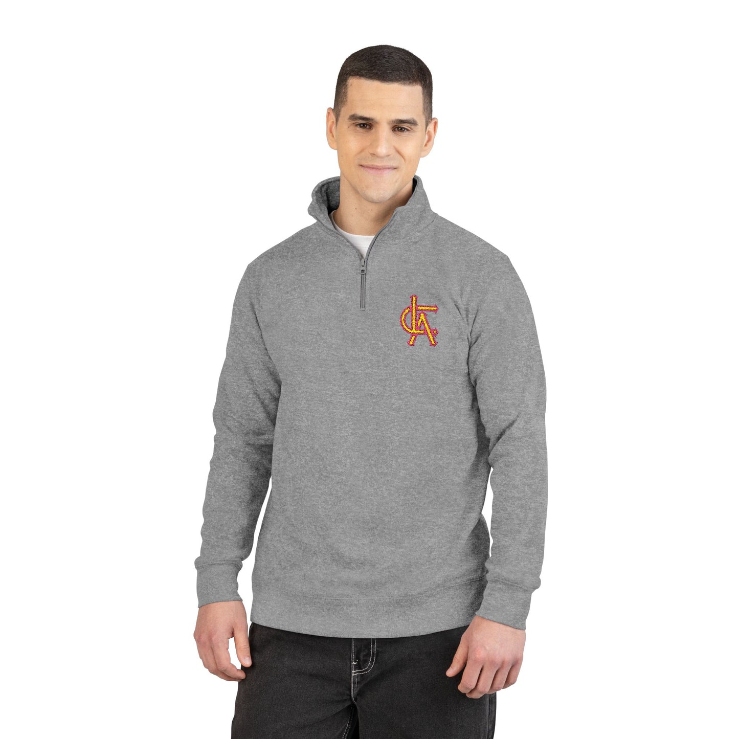 LCA - Lawrence, MA Quarter-Zip FLEECE Pullover - EMBROIDERED Monogram (Adult Sizes)