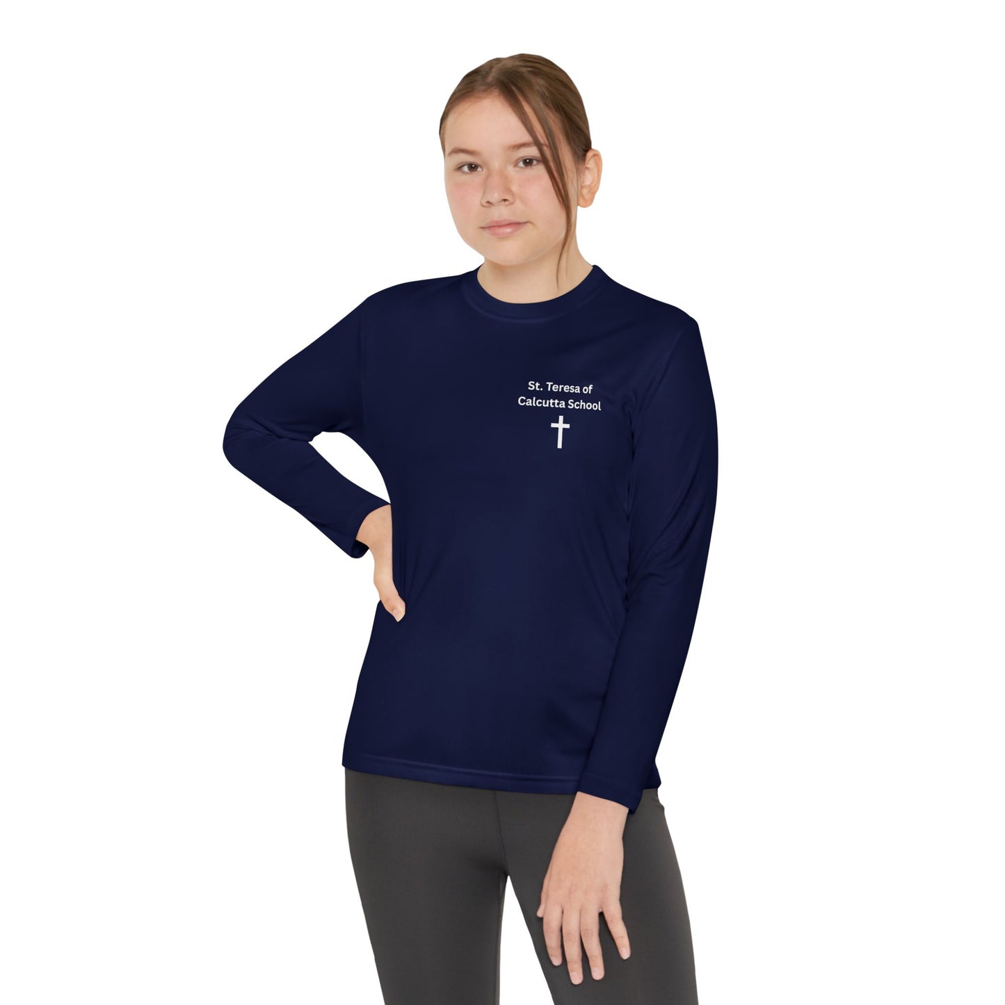 St. Teresa of Calcutta School - New Bedford, MA Athletic Tee Long Sleeve (Youth Sizes)